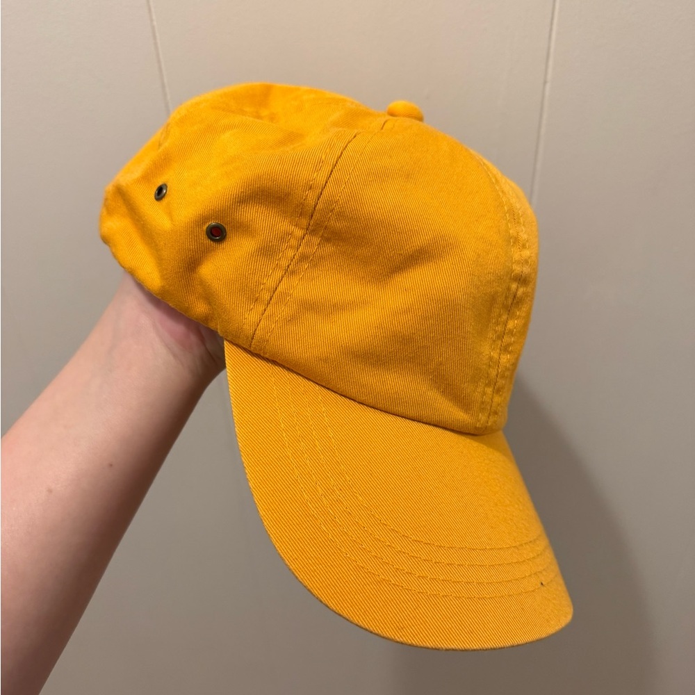 VTG 90s Luna Pier Mustard Yellow Dad Hat Blank Minimalist Earth Tone Cap